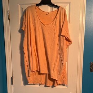 Free People Movement oversized coral/Orange Top